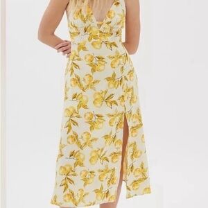 Urban Outfitters Yellow Lemon Midi Dress
